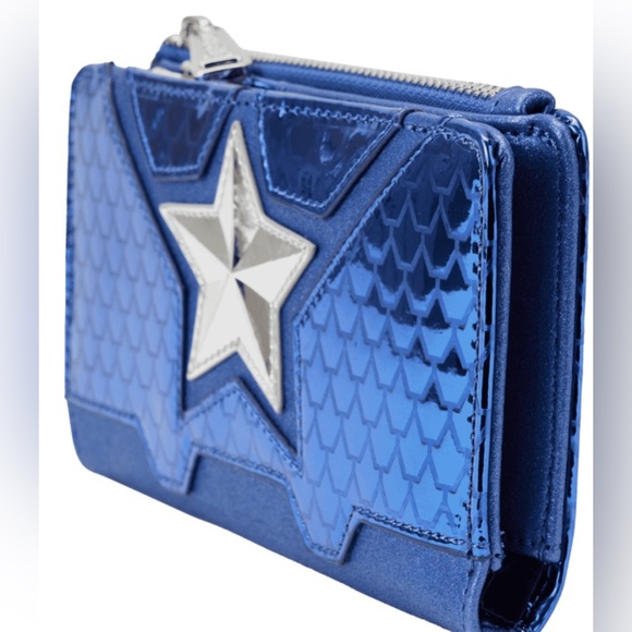 NWT Loungefly Marvel Captain America infinity war flap wallet - Picture 2 of 8